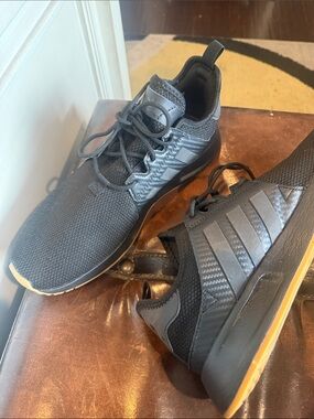 adidas Black Knit Men's Sneakers with Gum Sole Accent